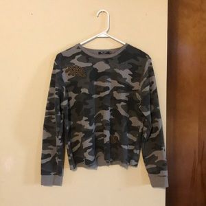 NWOT Trendy Camo Top